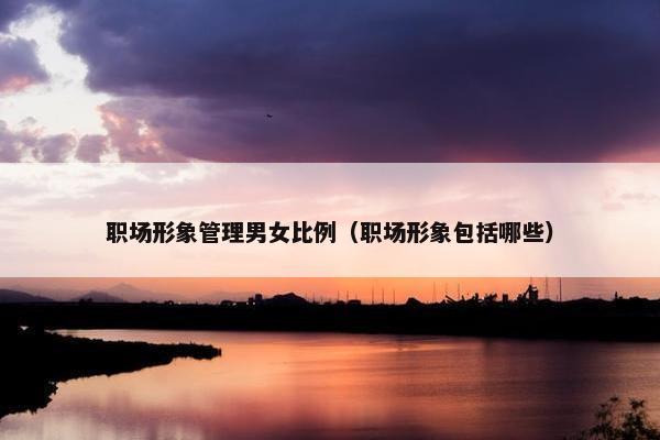 职场形象管理男女比例（职场形象包括哪些）
