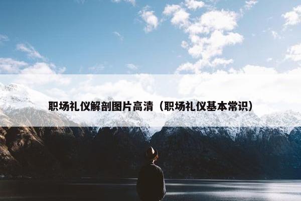 职场礼仪解剖图片高清（职场礼仪基本常识）
