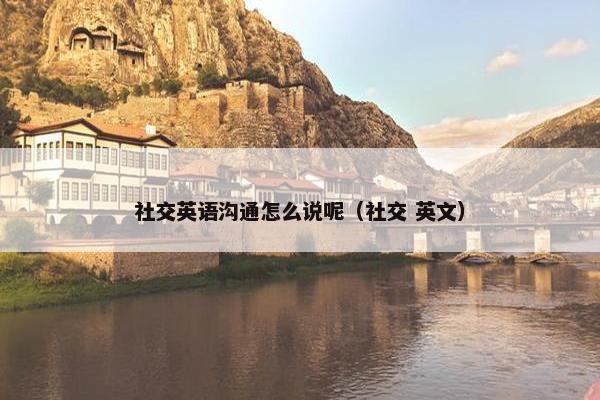 社交英语沟通怎么说呢（社交 英文）