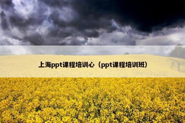 上海ppt课程培训心（ppt课程培训班）