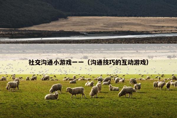 社交沟通小游戏一一（沟通技巧的互动游戏）