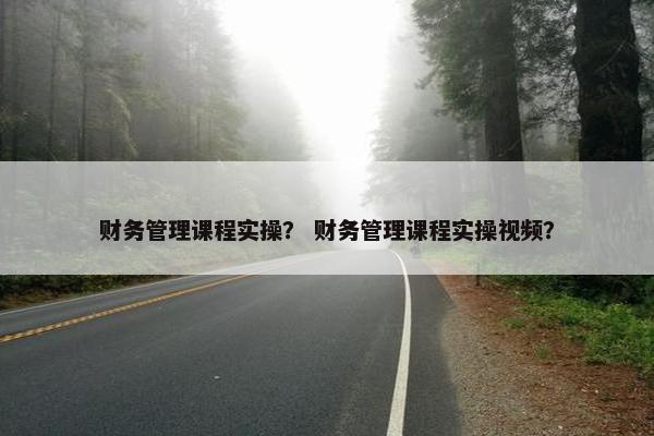 财务管理课程实操？ 财务管理课程实操视频？