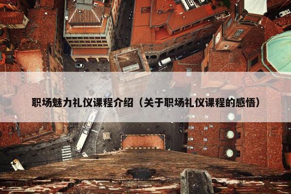 职场魅力礼仪课程介绍（关于职场礼仪课程的感悟）
