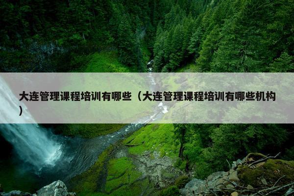 大连管理课程培训有哪些（大连管理课程培训有哪些机构）