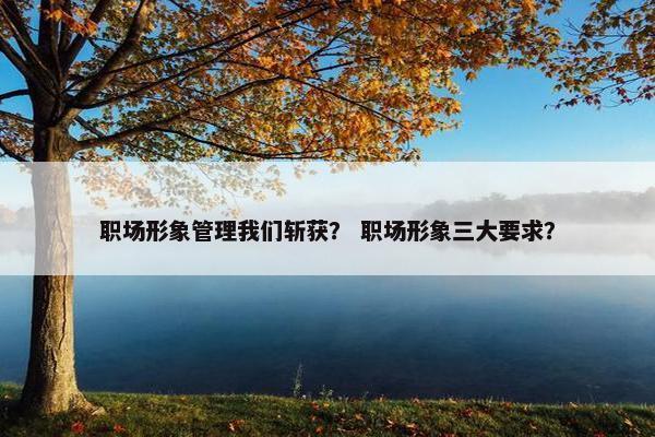 职场形象管理我们斩获？ 职场形象三大要求？