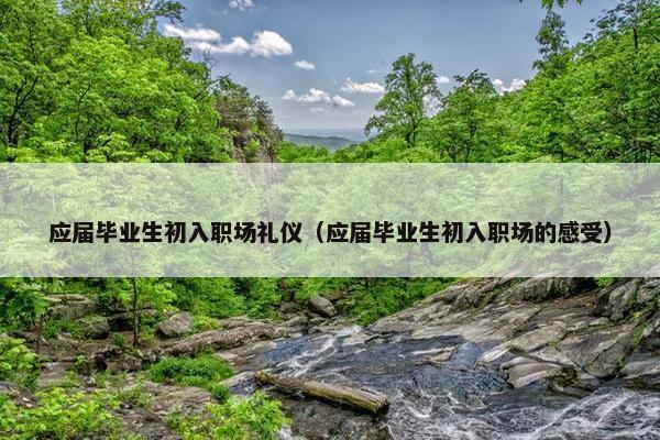 应届毕业生初入职场礼仪（应届毕业生初入职场的感受）