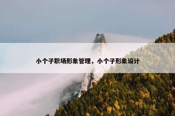小个子职场形象管理，小个子形象设计