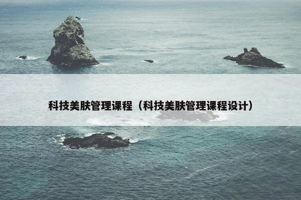科技美肤管理课程（科技美肤管理课程设计）