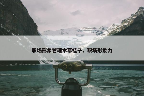 职场形象管理木慕桂子，职场形象力
