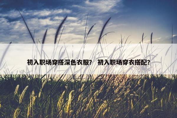 初入职场穿搭深色衣服？ 初入职场穿衣搭配？
