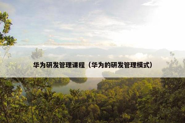 华为研发管理课程（华为的研发管理模式）