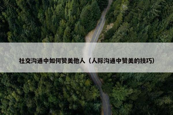 社交沟通中如何赞美他人（人际沟通中赞美的技巧）