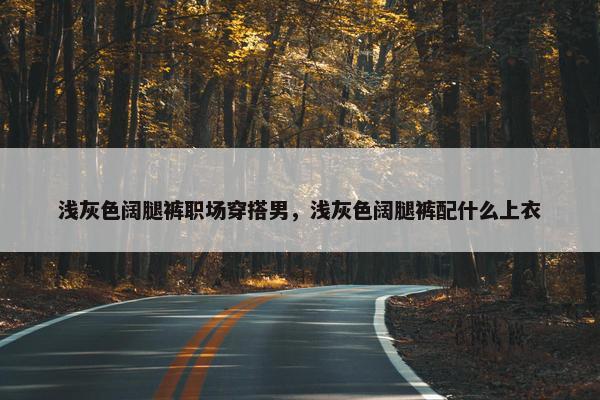 浅灰色阔腿裤职场穿搭男，浅灰色阔腿裤配什么上衣
