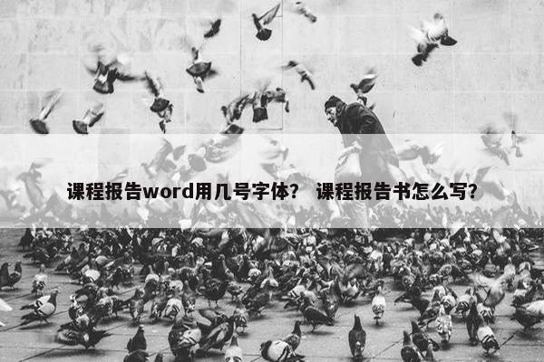课程报告word用几号字体？ 课程报告书怎么写？