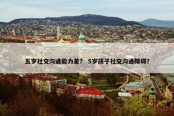 五岁社交沟通能力差？ 5岁孩子社交沟通障碍？