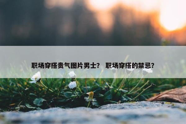 职场穿搭贵气图片男士？ 职场穿搭的禁忌？