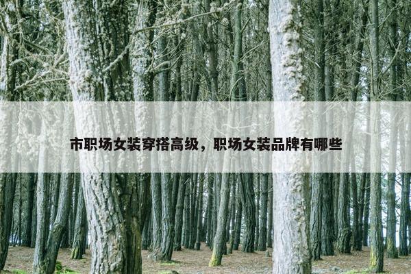 市职场女装穿搭高级，职场女装品牌有哪些