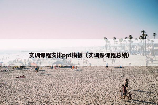 实训课程安排ppt模板（实训课课程总结）