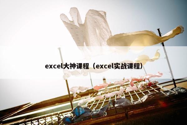 excel大神课程（excel实战课程）