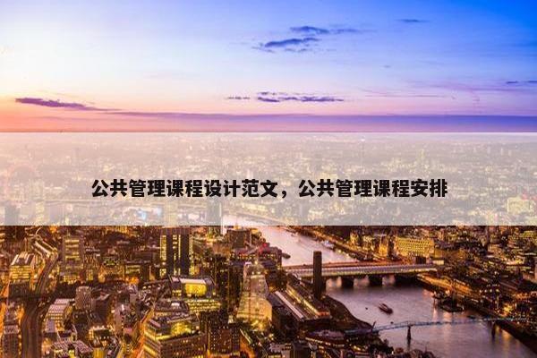 公共管理课程设计范文，公共管理课程安排