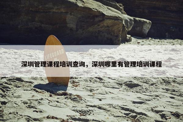 深圳管理课程培训查询，深圳哪里有管理培训课程