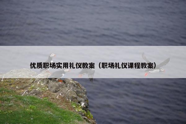 优质职场实用礼仪教案（职场礼仪课程教案）
