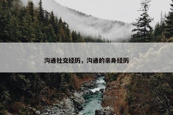 沟通社交经历，沟通的亲身经历