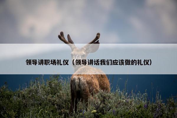 领导讲职场礼仪（领导讲话我们应该做的礼仪）