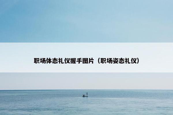 职场体态礼仪握手图片（职场姿态礼仪）