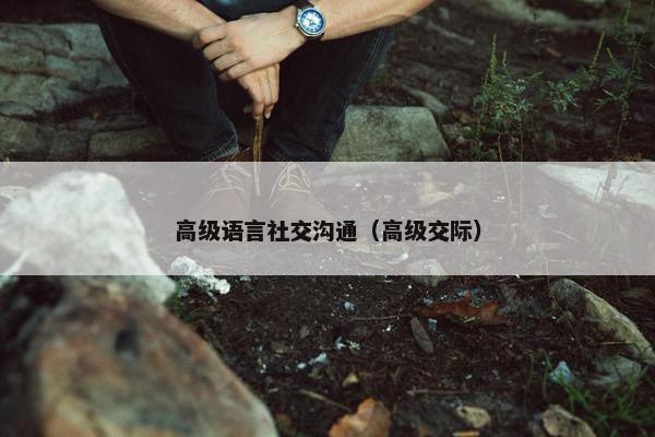 高级语言社交沟通（高级交际）