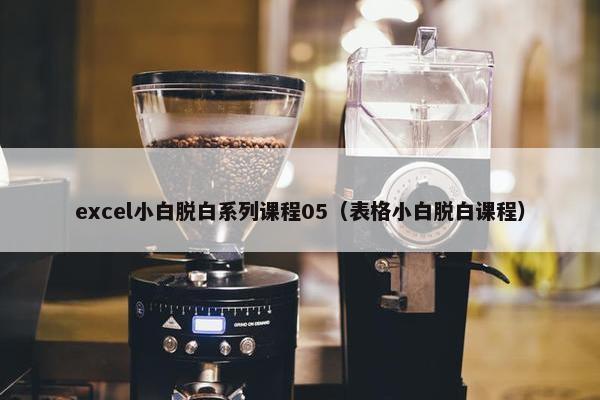 excel小白脱白系列课程05（表格小白脱白课程）