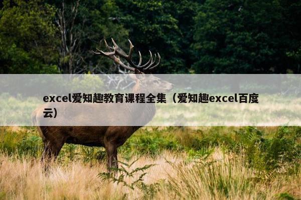 excel爱知趣教育课程全集（爱知趣excel百度云）