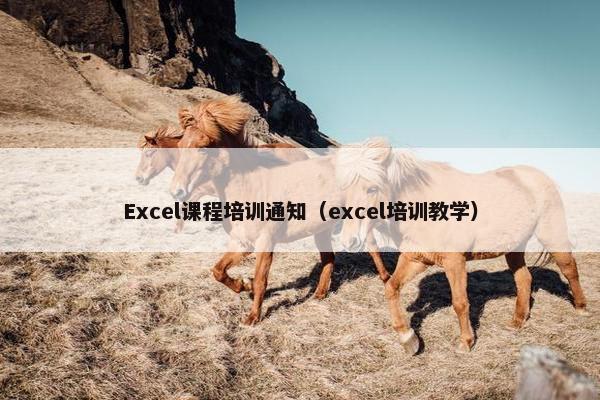 Excel课程培训通知（excel培训教学）