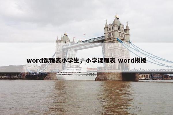 word课程表小学生，小学课程表 word模板