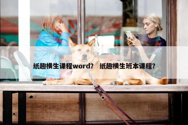 纸趣横生课程word？ 纸趣横生班本课程？