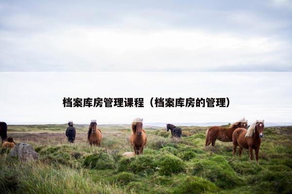 档案库房管理课程（档案库房的管理）