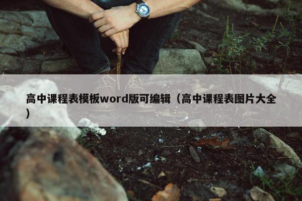 高中课程表模板word版可编辑（高中课程表图片大全）