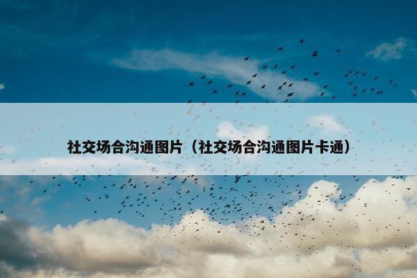 社交场合沟通图片（社交场合沟通图片卡通）