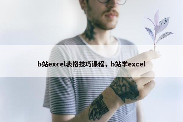b站excel表格技巧课程，b站学excel