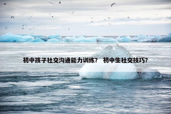 初中孩子社交沟通能力训练？ 初中生社交技巧？