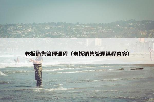 老板销售管理课程（老板销售管理课程内容）