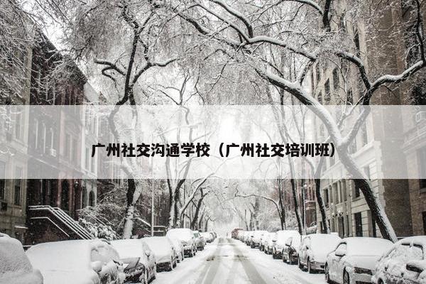广州社交沟通学校（广州社交培训班）