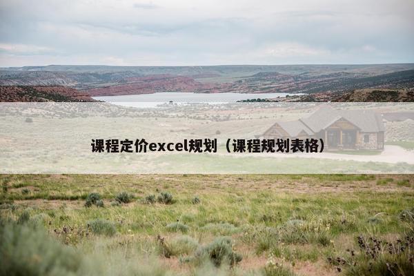 课程定价excel规划（课程规划表格）