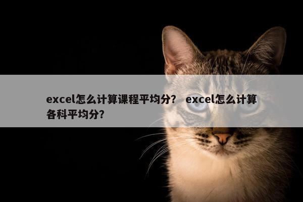 excel怎么计算课程平均分？ excel怎么计算各科平均分？