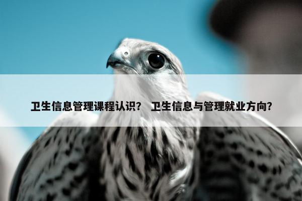 卫生信息管理课程认识？ 卫生信息与管理就业方向？