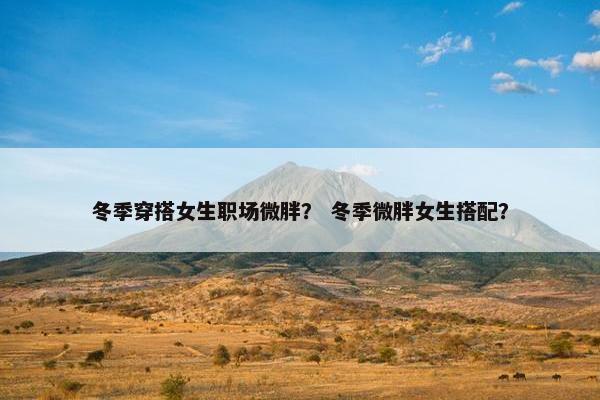 冬季穿搭女生职场微胖？ 冬季微胖女生搭配？