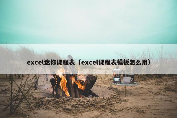 excel迷你课程表（excel课程表模板怎么用）