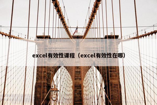 excel有效性课程（excel有效性在哪）