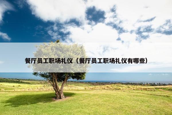餐厅员工职场礼仪（餐厅员工职场礼仪有哪些）