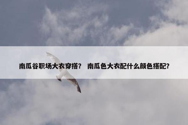 南瓜谷职场大衣穿搭？ 南瓜色大衣配什么颜色搭配？